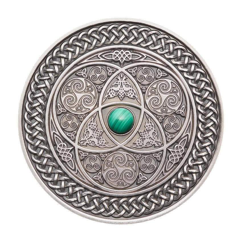 Fiji 10 Dollars 2016 Silver 999. 3oz Antique Finish MANDALA ART II "Celtic"