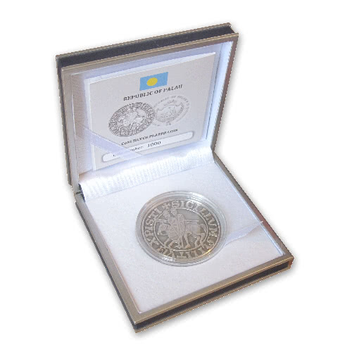 Palau 1 Dollar 2013 KNIGHTS TEMPLAR coin Silver plated Antique Finish - Image 4