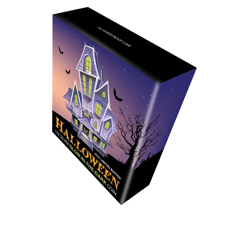 Niue 1 Dollar 2016 Silver 999. 1oz - Halloween Glow-in-the-dark "Hauted Hause" - Image 5