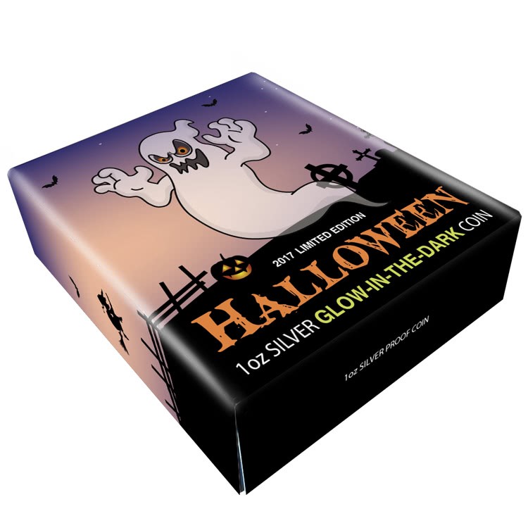 Niue 1 Dollar 2017 Silver 999. 1oz - Halloween Glow-in-the-dark "Ghost" - Image 5