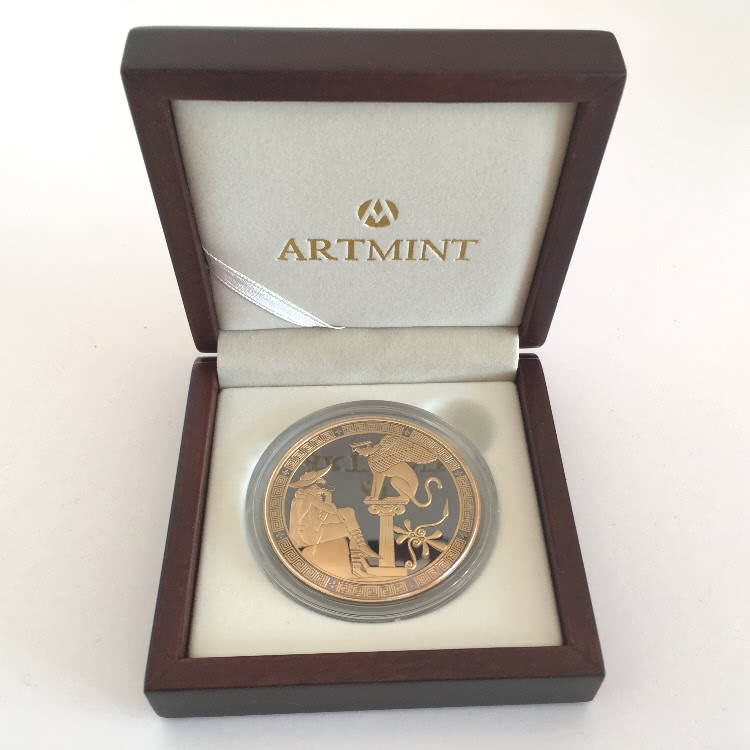 Greek Myths I "Oedipus and Sphinx" 2016 Silver 999. 2oz - Image 4
