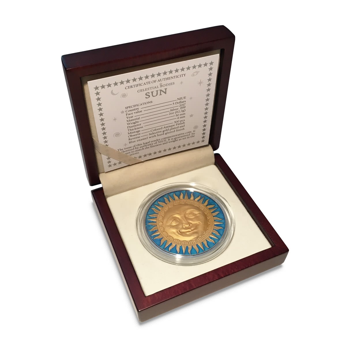 Niue 5$ 2017 Silver AF 999. 2oz "SUN" - Image 5