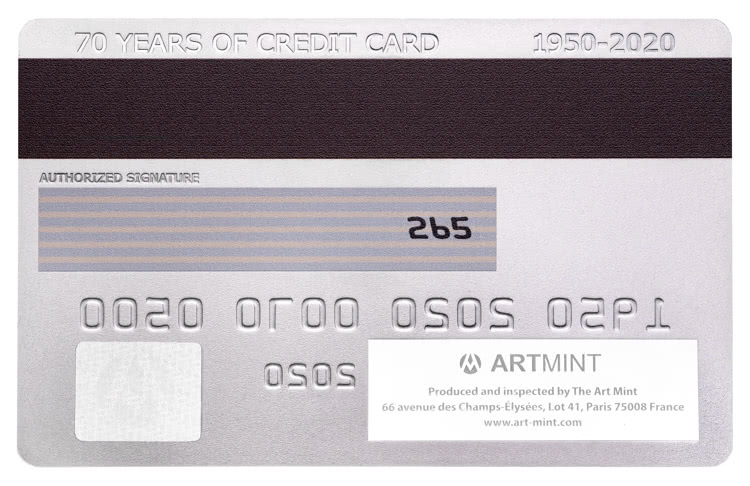 Niue 2 Dollars 2020 Silver 999. 46,46g (1,5 oz) Mate Finish :: CREDIT CARD COIN Special edition POWERCOIN - Image 2