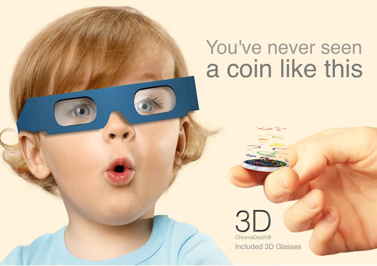 Niue 2$ 2015 Silver 1oz CHROMADEPTH coin with 3D Glass - World premiere - Image 3