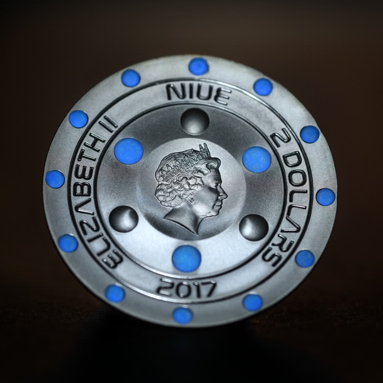 Niue 2$ 2017 Silver 925. 40g Proof-like "UFO - ROSWELL 70th Anniversary" - Image 3