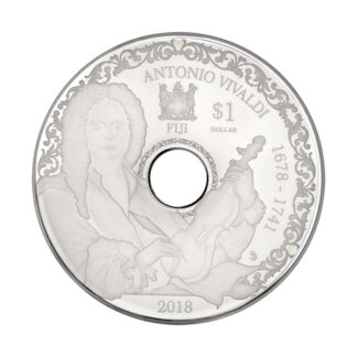 FIJI 1$ 2018 Silver Ø78mm playable CD COIN :: Antonio Vivaldi