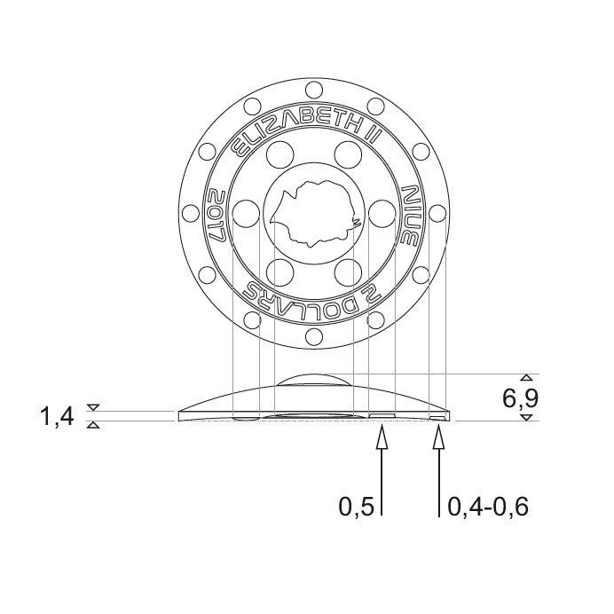 Niue 2$ 2017 Silver 925. 40g Proof-like "UFO - ROSWELL 70th Anniversary" - Image 7