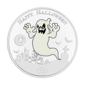 Niue 1 Dollar 2017 Silver 999. 1oz - Halloween Glow-in-the-dark "Ghost"