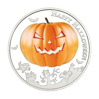 Niue 1 Dollar 2014 Silver 999. 1oz - Halloween Glow-in-the-dark Pumpkin