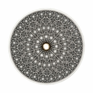 Fiji 10 Dollars 2019 Silver 999. 3oz Antique Finish MANDALA ART V "Gothic"