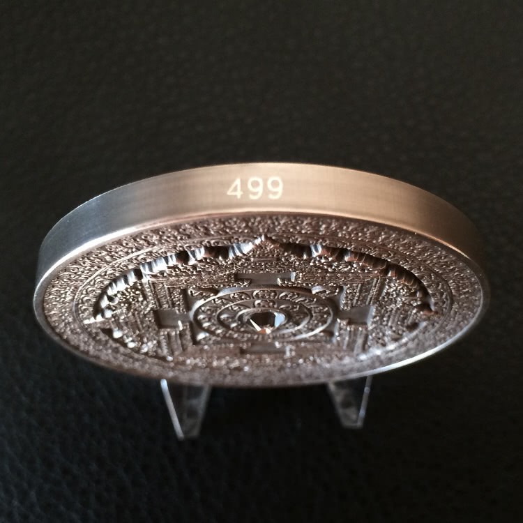 Fiji 10 Dollars 2015 Silver 999. 3oz Antique Finish MANDALA ART I "Kalachakra" - Image 6