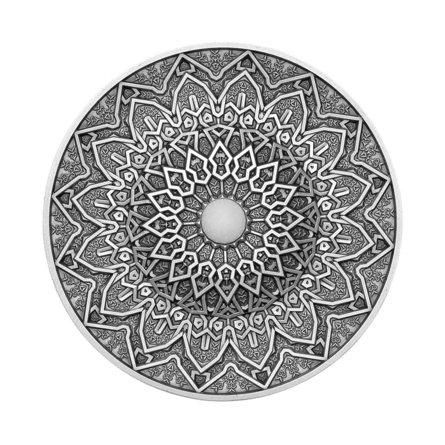 Fiji 10 Dollars 2020 Silver 999. 3oz Antique Finish MANDALA ART VI "Persian"