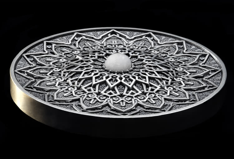 Fiji 10 Dollars 2020 Silver 999. 3oz Antique Finish MANDALA ART VI "Persian" - Image 4