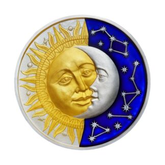 Niue 5$ 2017 Silver AF 999. 2oz "SUN & MOON"