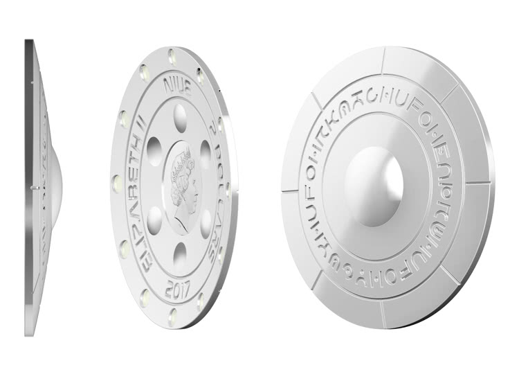 Niue 2$ 2017 Silver 925. 40g Proof-like "UFO - ROSWELL 70th Anniversary" - Image 6