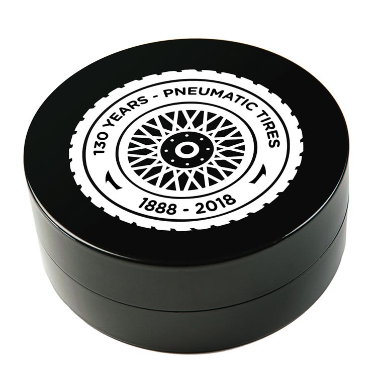 Niue 5$ 2018 Silver 999. 65g Ø40mm Antique Finish :: WHEEL coin with Rubber tire - Image 8