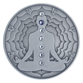 Cameroon 2000 FR 2020 Silver 999. 2oz AF :: The Seven Chakras :: AJNA