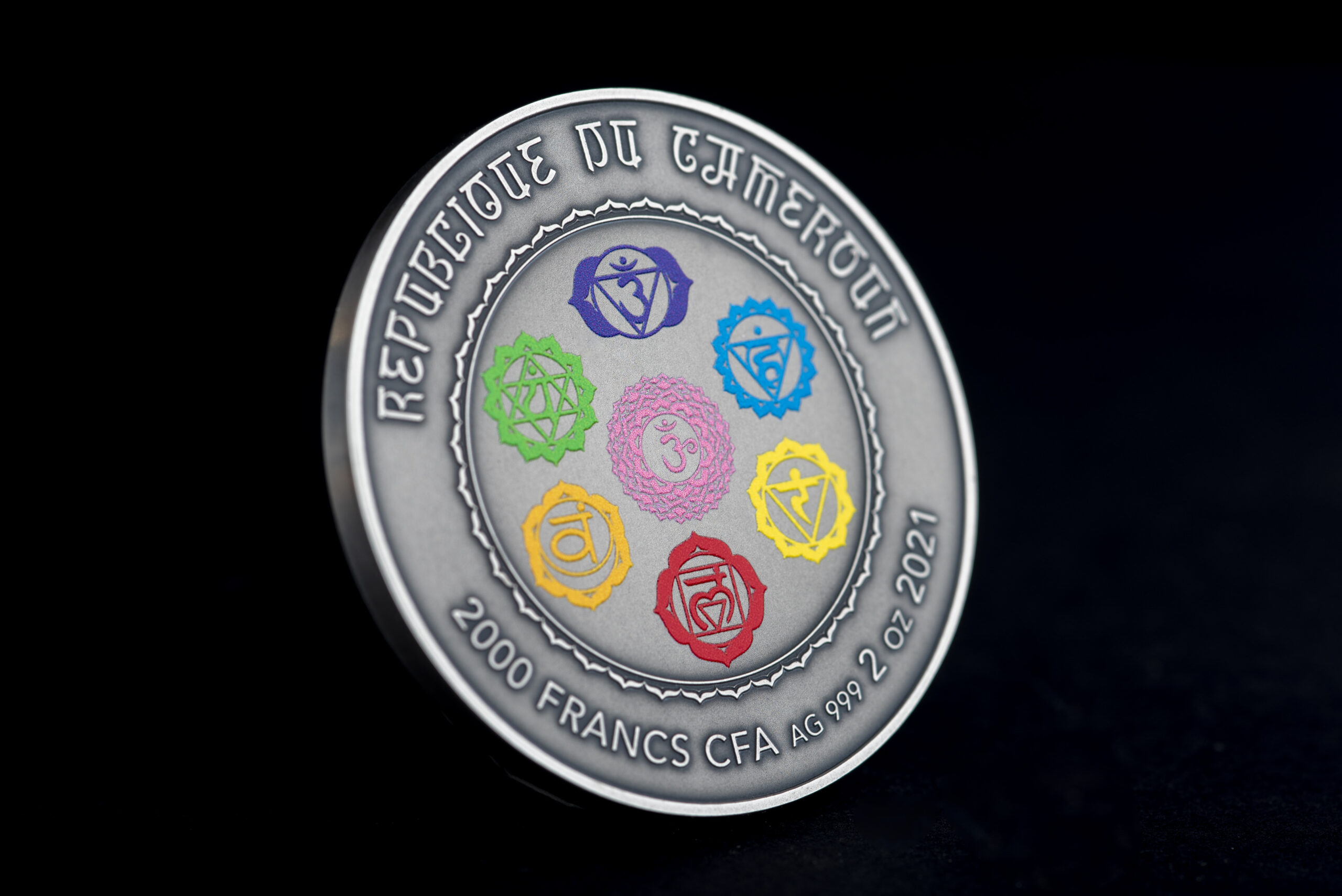 Cameroon 2000 FR 2020 Silver 999. 2oz AF :: The Seven Chakras :: SPECIAL EDITION - Image 6