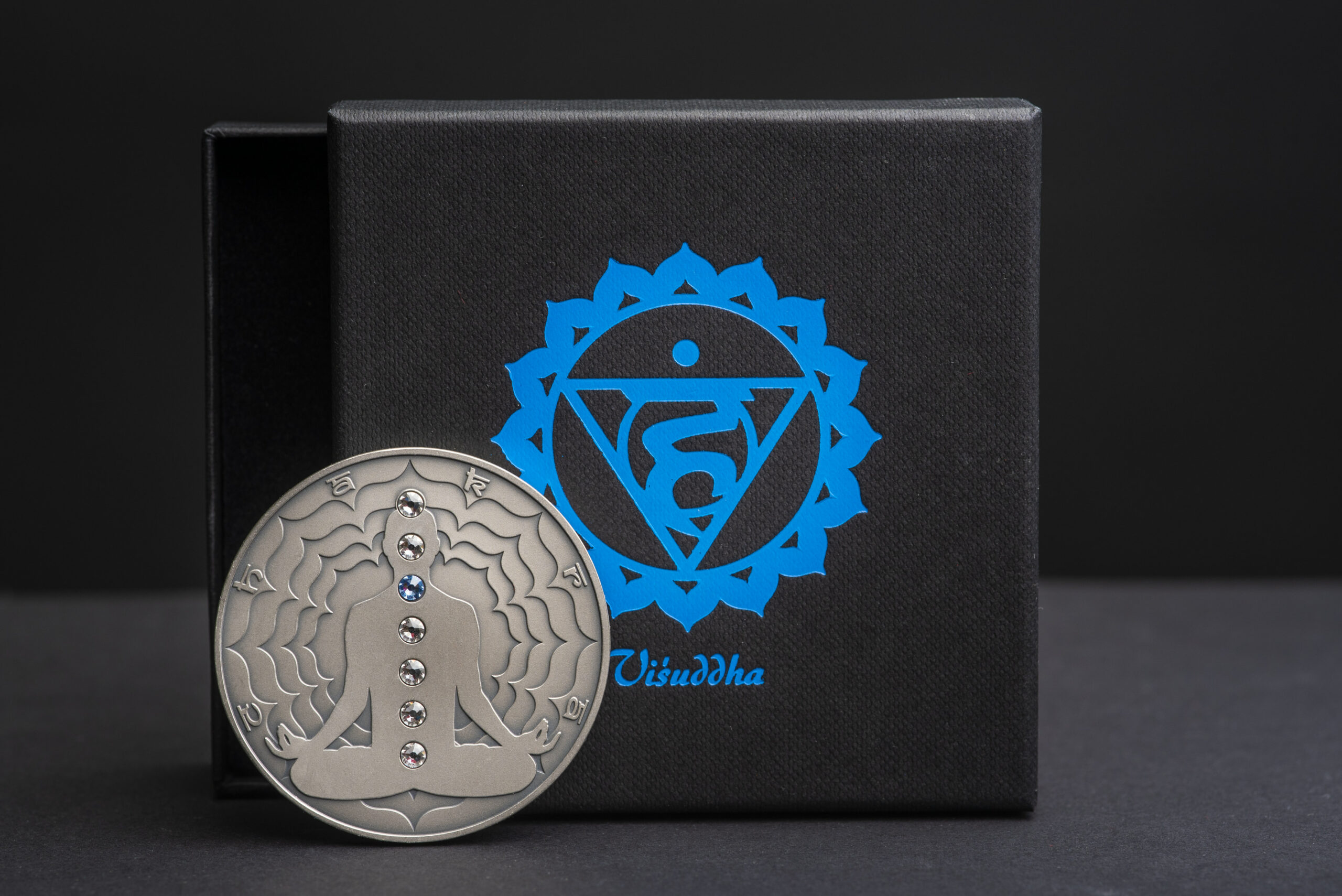 Cameroon 2000 FR 2020 Silver 999. 2oz AF :: The Seven Chakras :: VISHUDDHA - Image 3