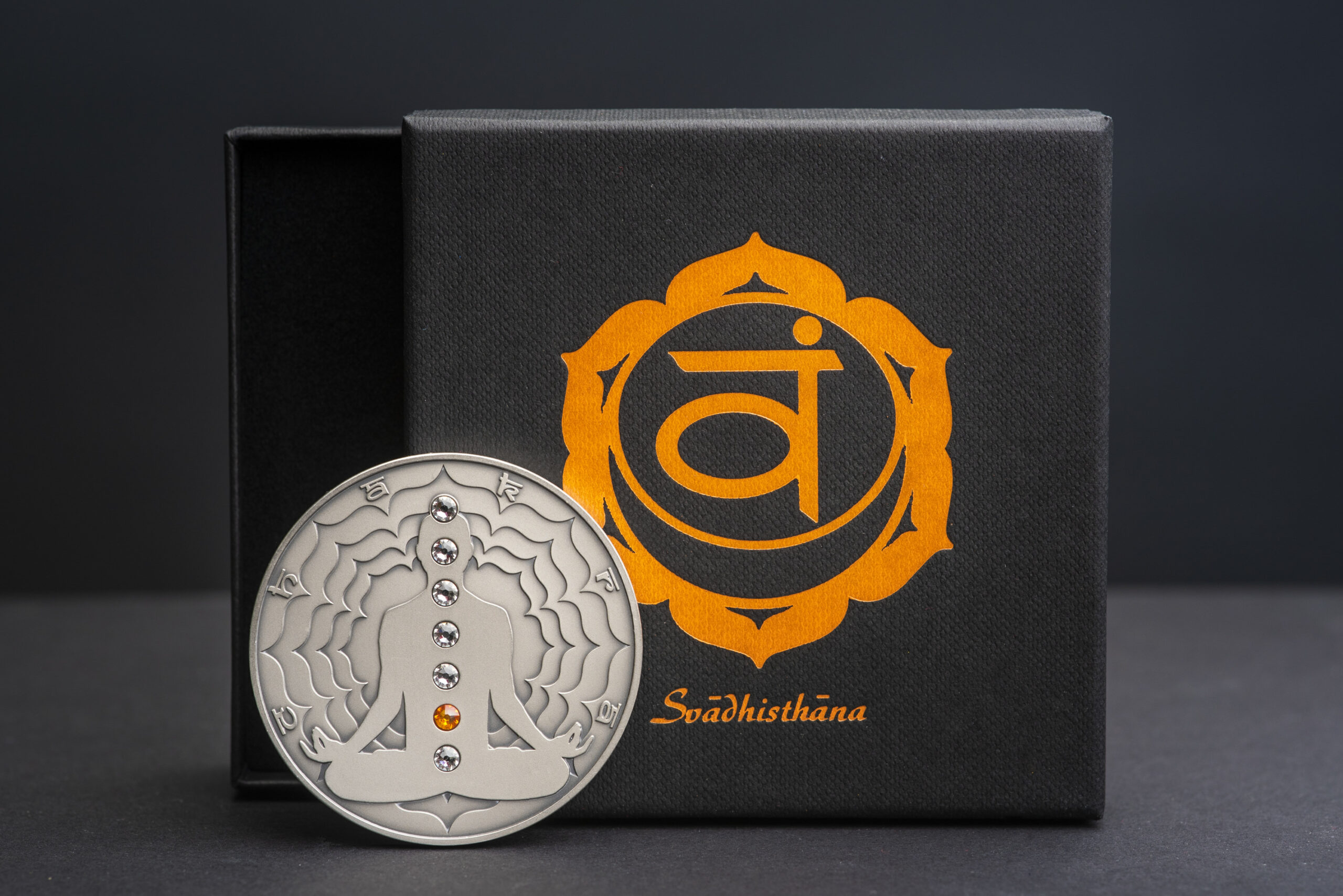 Cameroon 2000 FR 2020 Silver 999. 2oz AF :: The Seven Chakras :: SWADHISTHANA - Image 3