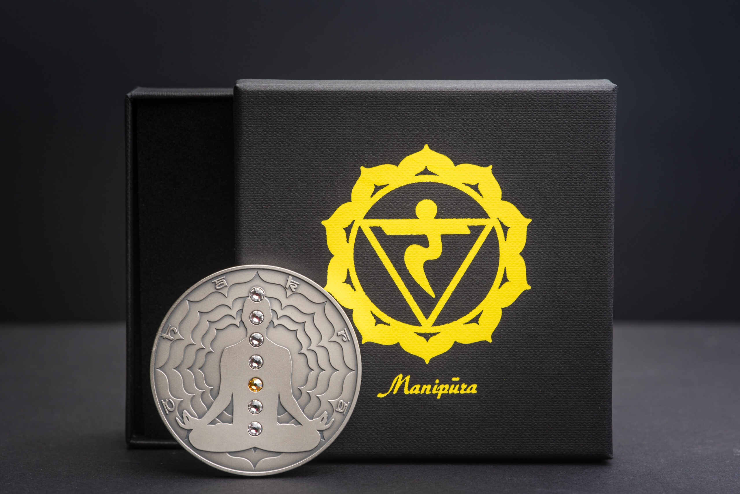 Cameroon 2000 FR 2020 Silver 999. 2oz AF :: The Seven Chakras :: MANIPURA - Image 4